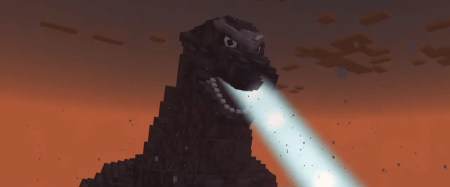 تظهر معارك جودزيلا والوحوش في لعبة MINECRAFT